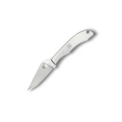 Couteau Spyderco HoneyBee Lame 4.1cm Lisse Satin Manche Inox - C137P