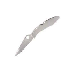 Couteau Spyderco Police Lame 10.5cm Lisse Satin Manche Inox - C07P