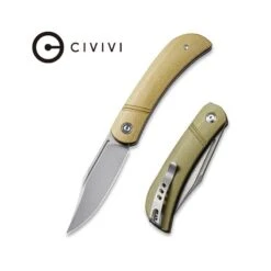 Couteau Appalachian Drifter Lame Lisse Acier CPM S35VN 7.5cm Manche Micarta Olive CIVIVI