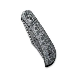 Couteau Appalachian Drifter Lame Lisse Damascus 7.5cm Manche Gris/noir Fibre De Carbone G-10 CIVIVI -Magasin De Couteaux couteau appalachian drifter lame lisse damascus 75cm manche fibre de carbone g 10 civivi 6