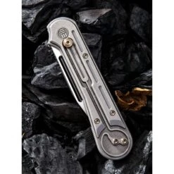 Couteau Double Helix Lame Lisse Acier CPM S35V 8.4cm - 815E WE KNIFE -Magasin De Couteaux couteau double helix lame lisse acier cpm s35v 84cm 815e we knife 6