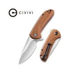 Couteau Durus Lame Lisse Acier D2 7.6cm Manche G-10 Marron (fibre De Verre) CIVIVI