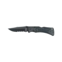 Couteau Ka-Bar Mule Lame 9.8cm Semi-dentelée Noir Manche Polymère - 3051