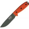 Couteau Lame Semi Dentelée Manche Orange Model 4 Esee -Magasin De Couteaux couteau lame semi dentelee manche orange model 4 esee