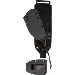 Couteau Lame Semi Dentelée Noir Manche Noir Model 3 Esee Etui Noir -Magasin De Couteaux couteau lame semi dentelee noir manche noir model 3 esee etui noir 1