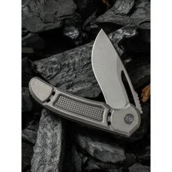 Couteau Minax 2007B WE KNIFE Gris Lame Lisse -Magasin De Couteaux couteau minax 2007b we knife gris lame lisse 3