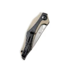 Couteau Plethiros Lame Lisse Acier D2 8.9cm Manche G-10 Tan/Fibre De Carbone CIVIVI -Magasin De Couteaux couteau plethiros lame lisse acier d2 89cm manche g 10 tanfibre de carbone civivi 5