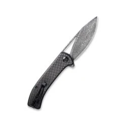 Couteau Riffle Lame Lisse Damascus 8.8cm Manche G-10/Fibre De Carbone CIVIVI -Magasin De Couteaux couteau riffle lame lisse damascus 88cm manche g 10fibre de carbone civivi 6