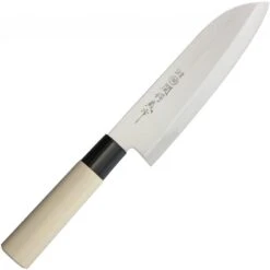 Couteau Santoku DUE-CIGNI Lame 17cm Manche érable DCIHH01