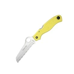 Couteau Spyderco Atlantic Salt Lame 9.4cm Dentelée Satin Manche FRN (Nylon Renforcé) - C89SYL -Magasin De Couteaux couteau spyderco atlantic salt lame 94cm dentelee satin manche frn nylon renforce c89syl 1