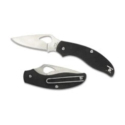 Couteau Spyderco Byrd Tern Noir Lame Lisse 7cm Manche G-10 (fibre De Verre) BY23GP
