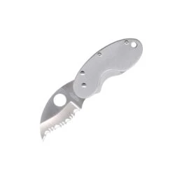 Couteau Spyderco Cricket Lame 4.8cm Dentelée Satin Manche Inox - C29S