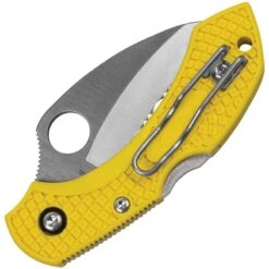 Couteau Spyderco Dragonfly 2 Salt Lame 5.8cm Dentelée Satin Manche FRN (Nylon Renforcé) - C28SYL2HB -Magasin De Couteaux couteau spyderco dragonfly 2 salt lame 58cm dentelee satin manche frn nylon renforce c28syl2hb 2