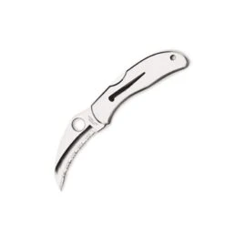 Couteau Spyderco Harpy Lame 7cm Dentelée Satin Manche Inox - C08S