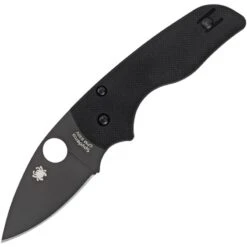 Magasin De Couteaux -Magasin De Couteaux couteau spyderco lil native lame 61cm lisse noir manche g 10 fibre de verre c230gpbbk 1