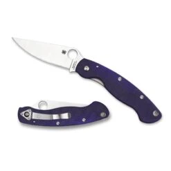 Couteau Spyderco Military Lame 10.2 Cm Lisse Acier Manche G-10 (Fibre De Verre) - C36GPDBL