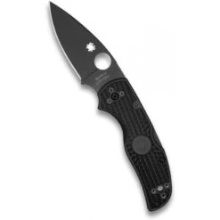 Couteau Spyderco Native 5 Lame 7.5cm Lisse Noir Manche Noir FRN (Nylon Renforcé) - C41PBBK5 -Magasin De Couteaux couteau spyderco native 5 lame 75cm lisse satin manche noir frn nylon renforce c41pyl5 1