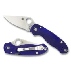 Couteau Spyderco PARA 3 Lame 7.5cm Lisse Acier Manche G-10 (Fibre De Verre) - C223GPDBL