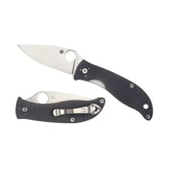Couteau Spyderco Polestar Lame 8.4cm Lisse Acier Manche G-10 (Fibre De Verre) - C220GPGY