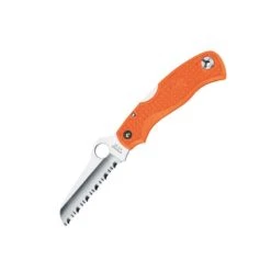 Couteau Spyderco Rescue Lame 7.6cm Semi-dentelée Poli Manche Plastique Moulé - C45SOR