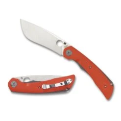 Couteau Spyderco Subvert Lame Lisse Acier 10.5cm Manche Titane/G-10 Orange - C239GPOR