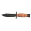 Couteau Survival 499 Ontario Knive Co Lame Noir Lisse 12.7cm Manche Cuir -Magasin De Couteaux couteau survival 499 ontario knive co lame noir lisse 127cm manche cuir