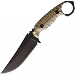 Couteau Titanoraptor WACHTMAN Lame Lisse 10.5cm Tan
