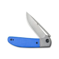 Couteau Trailblazer Lame Lisse Acier 14C28N 7.5cm Manche Bleu G-10 (fibre De Verre) CIVIVI -Magasin De Couteaux couteau trailblazer lame lisse acier 14c28n 75cm manche bleu g 10 fibre de verre civivi 2