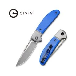 Couteau Trailblazer Lame Lisse Acier 14C28N 7.5cm Manche Bleu G-10 (fibre De Verre) CIVIVI