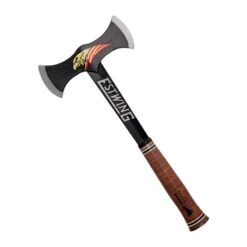 Hache Black Eagle Double Tête ESTWING Manche Cuir