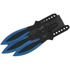 Kit De 3 Couteaux à Lancer Noir/bleu